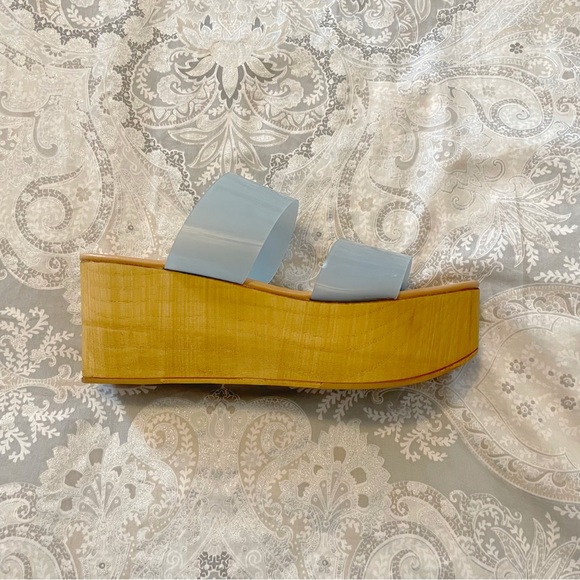 NEW Steve Madden Confession Blue Vinyl Sandal - Picture 10 of 12